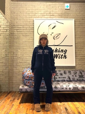 「アイテム（つなぎ/オールインワン）」を使った、ニチさん（レディース・152cm）の秋コーディネート