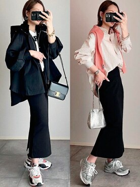 「オーバーサイズシャツ」｜「アイテム（ジャケット/アウター）」を使った、STYLEDOORさん（レディース・157cm）の春コーディネート