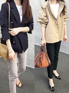 「Emma Taylor（エマテイラー）のアイテム（テーラードジャケット）」を使った、STYLEDOORさん（レディース・156cm）の春コーディネート