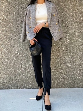 「Emma Taylor（エマテイラー）のアイテム（テーラードジャケット）」を使った、STYLEDOORさん（レディース・165cm）の夏コーディネート