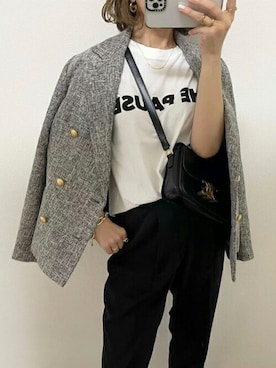 「Emma Taylor（エマテイラー）のアイテム（テーラードジャケット）」を使った、STYLEDOORさん（レディース・155cm）の秋コーディネート