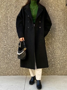 「エマテイラー」｜「アイテム（その他アウター）」を使った、STYLEDOORさん（レディース・158cm）の冬コーディネート