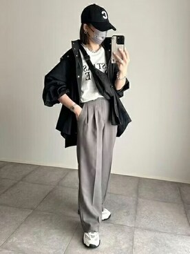 「Emma Taylor（エマテイラー）の3WAYフレアーマウンテンパーカー（マウンテンパーカー）」を使った、STYLEDOORさん（レディース・157cm）の春コーディネート
