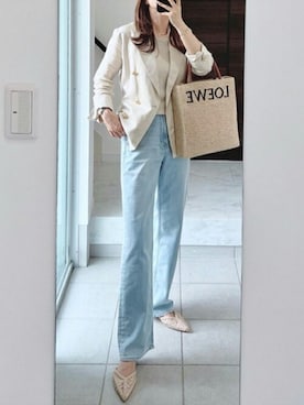 「Emma Taylor（エマテイラー）のアイテム（テーラードジャケット）」を使った、STYLEDOORさん（レディース・161cm）の春コーディネート