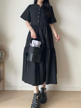 「Emma Taylor（エマテイラー）のアイテム（ワンピース）」を使った、STYLEDOORさん（レディース・156cm）の夏コーディネート