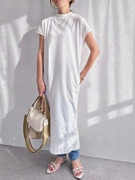 「Emma Taylor（エマテイラー）のアイテム（ワンピース）」を使った、STYLEDOORさん（レディース・157cm）の夏コーディネート