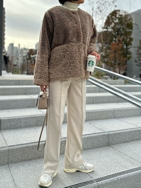 「エマテイラー」｜「アイテム（その他アウター）」を使った、STYLEDOORさん（レディース・165cm）の冬コーディネート
