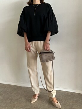 「チュールスリーブ」｜STYLEDOORさん（レディース・158cm）の冬コーディネート