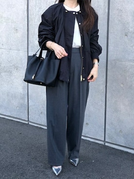 「ギャザー」｜「アイテム（ジャケット/アウター）」を使った、STYLEDOORさん（レディース・156cm）の春コーディネート