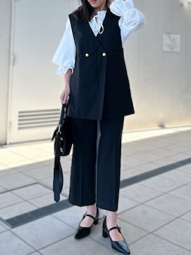 「バックフレア」｜STYLEDOORさん（レディース・159cm）の春コーディネート