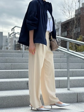 「ＵＶカット」｜「アイテム（ブルゾン）」を使った、STYLEDOORさん（レディース・158cm）の春コーディネート