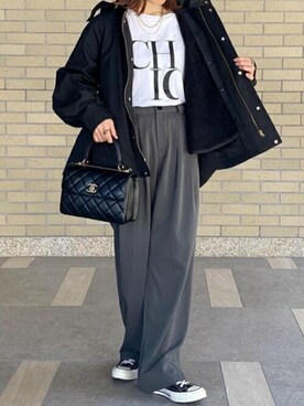 「Emma Taylor（エマテイラー）の3WAYフレアーマウンテンパーカー（マウンテンパーカー）」を使った、STYLEDOORさん（レディース・157cm）の春コーディネート