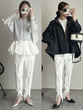「アイテム（マウンテンパーカー）」を使った、STYLEDOORさん（レディース・157cm）の春コーディネート