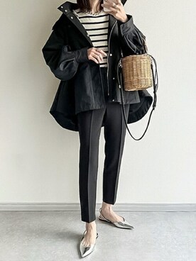 「Emma Taylor（エマテイラー）の3WAYフレアーマウンテンパーカー（マウンテンパーカー）」を使った、STYLEDOORさん（レディース・154cm）の春コーディネート