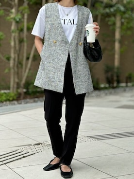 「バックフレア」｜STYLEDOORさん（レディース・158cm）の春コーディネート