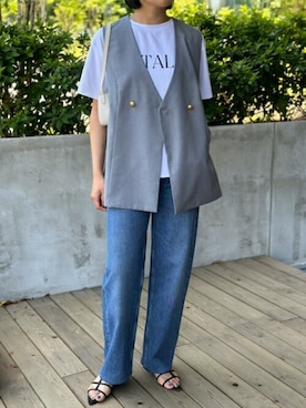 「バックフレア」｜STYLEDOORさん（レディース・165cm）の夏コーディネート