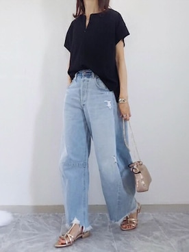 「ファスナー」｜STYLEDOORさん（レディース・162cm）の夏コーディネート