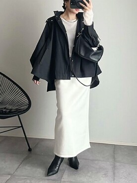 「Emma Taylor（エマテイラー）の3WAYフレアーマウンテンパーカー（マウンテンパーカー）」を使った、STYLEDOORさん（レディース・157cm）の秋コーディネート