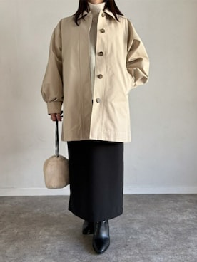 「フレア」｜「アイテム（ジャケット/アウター）」を使った、STYLEDOORさん（レディース・154cm）の冬コーディネート