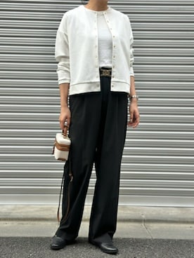 「ノーカラー」｜STYLEDOORさん（レディース・165cm）の春コーディネート