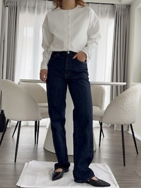 「ノーカラー」｜STYLEDOORさん（レディース・161cm）の春コーディネート