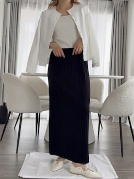 「ノーカラー」｜STYLEDOORさん（レディース・161cm）の春コーディネート