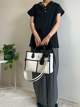 「Vネック」｜STYLEDOORさん（レディース・158cm）の夏コーディネート