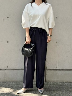 「Emma Taylor（エマテイラー）のアイテム（パンツ）」を使った、STYLEDOORさん（レディース・158cm）の夏コーディネート