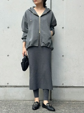 「アイテム（レギンス/スパッツ）」を使った、STYLEDOORさん（レディース・165cm）の秋コーディネート