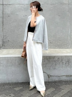 「アイテム（ジャケット/アウター、シルバー系）」を使った、STYLEDOORさん（レディース・160cm）の秋コーディネート