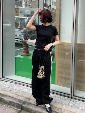 「アイテム（スウェットパンツ）」を使った、ayaさん（レディース・159cm）の夏コーディネート