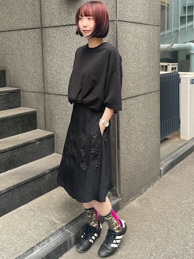 「アイテム（スニーカー）」を使った、ayaさん（レディース・159cm）の夏コーディネート