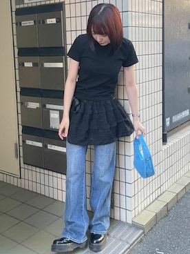 「アイテム（ハンドバッグ）」を使った、ayaさん（レディース・159cm）の夏コーディネート