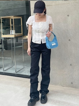 「InstantFunk（インスタントファンク）のアイテム」を使った、ayaさん（レディース・160cm）の夏コーディネート