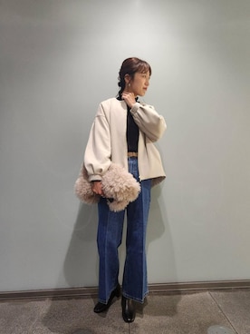「寒い」｜「アイテム（ブルゾン）」を使った、kawakamiさん（レディース・167cm）の秋コーディネート