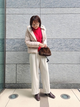 「寒い」｜「アイテム（ダウンジャケット/コート）」を使った、kawakamiさん（レディース・167cm）の秋コーディネート