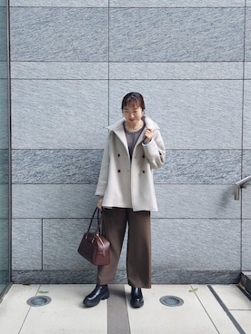 「寒い」｜「アイテム（ジャケット/アウター）」を使った、kawakamiさん（レディース・167cm）の冬コーディネート