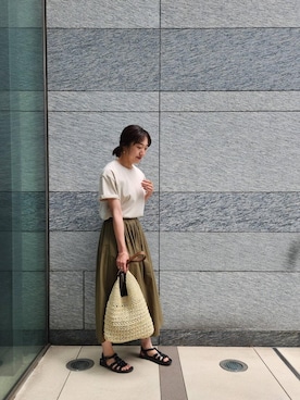 「le.coeur blanc（ルクールブラン）のアイテム」を使った、kawakamiさん（レディース・167cm）の春コーディネート