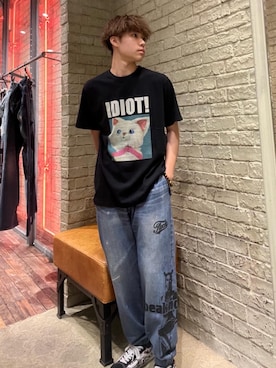 「ロック」｜「アイテム（スウェットパンツ）」を使った、KANTAさん（メンズ・166cm）の夏コーディネート