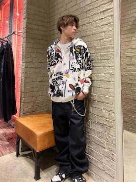 「アイテム（ウォレットチェーン）」を使った、KANTAさん（メンズ・166cm）の秋コーディネート