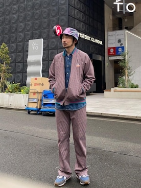 「シャツ 」｜「アイテム（ブルゾン）」を使った、yamaguchi.fさん（メンズ・171cm）の春コーディネート