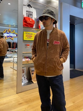 「ハット」｜「アイテム（その他アウター）」を使った、yamaguchi.fさん（メンズ・171cm）の秋コーディネート