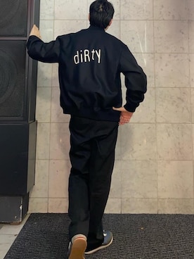 「コラボ」｜「アイテム（ブルゾン）」を使った、yamaguchi.fさん（メンズ・171cm）の冬コーディネート