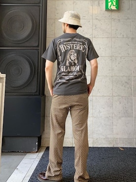 「HYSTERIC GLAMOUR（ヒステリックグラマー）のアイテム（ハット）」を使った、yamaguchi.fさん（メンズ・171cm）の夏コーディネート