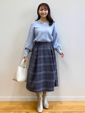 index スタッフさん（レディース・158cm）の冬コーディネート