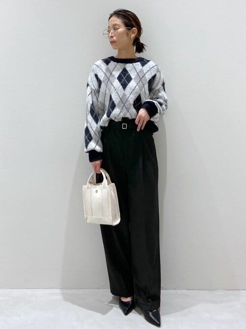 NUMBER NINE モヘヤライク セーター アーガイルチェック 4 ニット