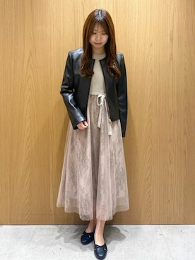 「index（インデックス）のアイテム（ジャケット/アウター）」を使った、index スタッフさん（レディース・153cm）の春コーディネート