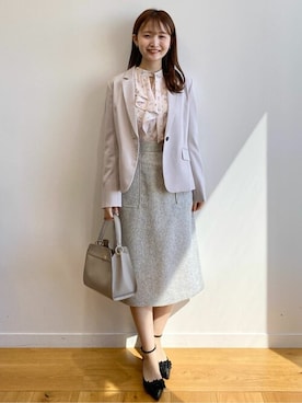「index（インデックス）のアイテム（ジャケット/アウター）」を使った、index スタッフさん（レディース・158cm）の春コーディネート