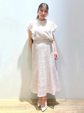 「アイテム（パンプス）」を使った、index スタッフさん（レディース・149cm）の夏コーディネート