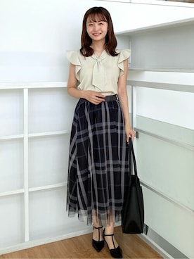 「index（インデックス）のアイテム」を使った、index スタッフさん（レディース・158cm）の秋コーディネート